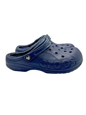 Crocs Classic Blue Baya Clogs W 8 M6 Faux Fur Lined Slip On Classic Shoes 205969
